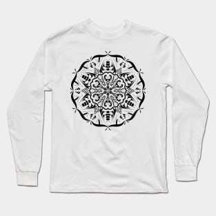 oriental floral lace patter Long Sleeve T-Shirt